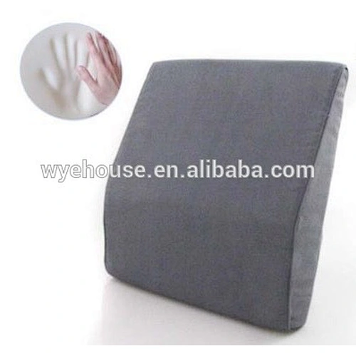 Memory Foam Lumbar Back Support or Cushion for Posture Aid & Sitting Relief for Driving, Office and Home, Gray