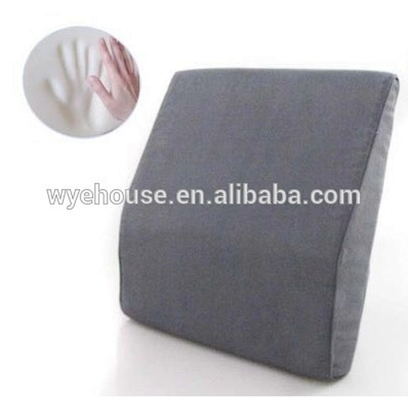 Memory Foam Lumbar Back Support or Cushion for Posture Aid & Sitting Relief for Driving, Office and Home, Gray