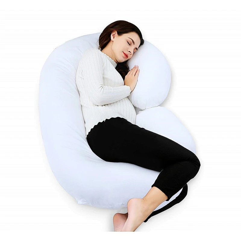 C Shape Full Body Pregnancy Pillow Long Shape Nursing Cozy Bump For Maternity With Pvc Bag