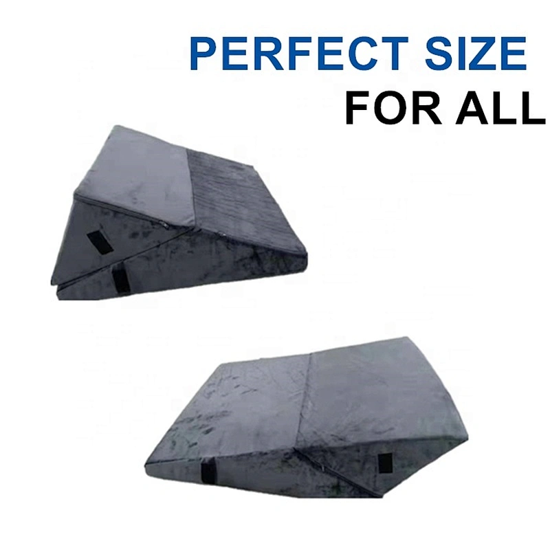 Hot Sale Folding Triangle Memory Foam Incline Cushion Comfort Bed Sex Wedge Pillow for Back, Legs, Reading, Support