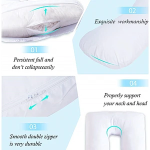 Maternity Pillow Removable Velvet Cover for Sleeping with Nursing Baby Design Support for Back Belly Hips Legs