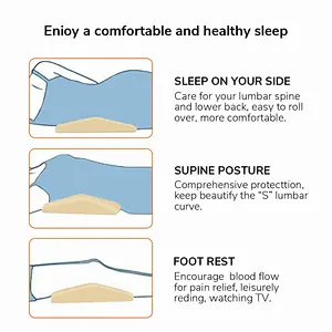 Lumbar Pillow for Bed Back Pain, Memory Foam Back Pain Support Lower Back Cushion