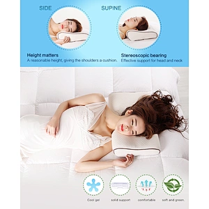 2019 Summer Custom High Density Healthcare Cooling Silicon Memory Foam GEL Pillow, Ergonomic Neck, Back Bedding Pillow