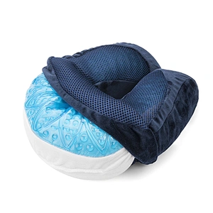 Small Sleeping Neck Hanging Pillow Portable Memory Foam Neck Bolster Pillow Comfortable U Shaped Neck Pillow with cooling gel