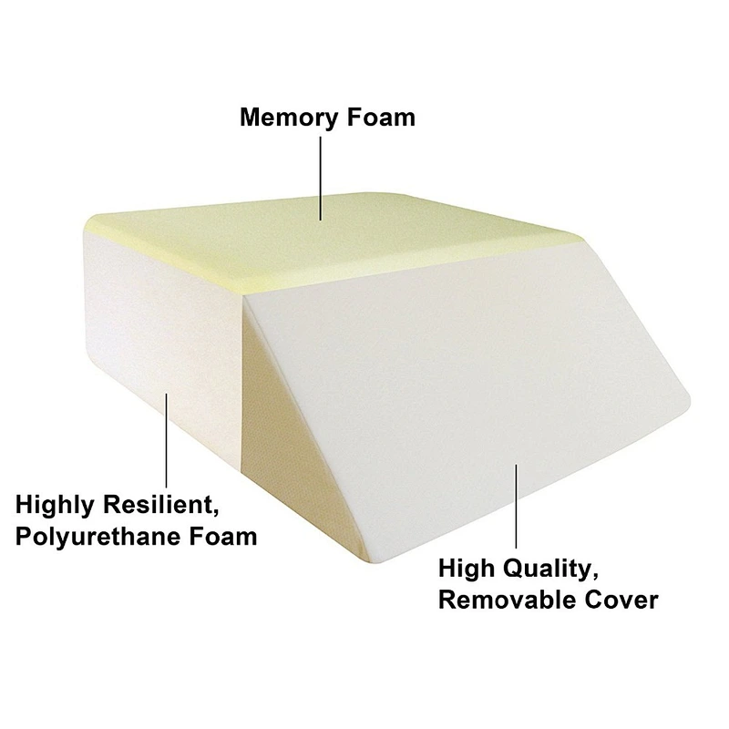 Elevating Leg Wedge Memory Foam Support Knee Leg Rest Pillow Bed Cushion Sleeping Pillow