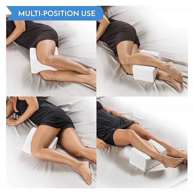 Cooling Orthopedic Knee Support Pillow For Sciatica Relief Knee Wedge Memory Foam Pillow Cushion