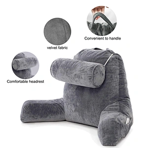 Wholesale pp cotton tv lumbar support bed wedge reading backrest pillow with arms