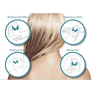 AMAZON Hot Selling U Shaped Memory Foam Travel Massage Neck Pillow with Coolig GEL