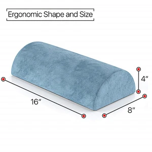 Half cylinder footrest pillow, foam foot rest leg pillow, air travel footrest