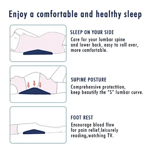 Lumbar Pillow For Sleeping Memory Foam Back Pain Support Lower Back Cushion In Bed Waist Support Cushion Pregnant Woman
