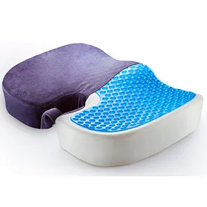 Comfortable Square Gel Safety Chair Pad With Cooling Feeling  U-Shaped Flex Seat Pillow Back For Car