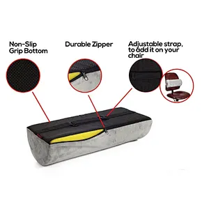 Ergonomic Foot Rest Pillow Under Desk, Premium Velvet Soft Foam Footrest for Desk Lumbar, Back, Knee Pain Foot Stool Rocker
