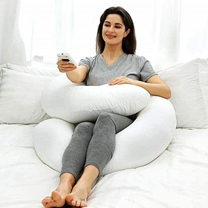 C Shape Full Body Pregnancy Pillow Long Shape Nursing Cozy Bump For Maternity With Pvc Bag