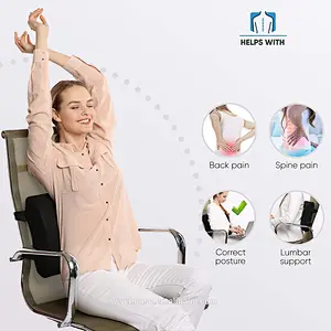 Comfort Back Cushion - Lumbar Support Pillow for Office, Car and Chair