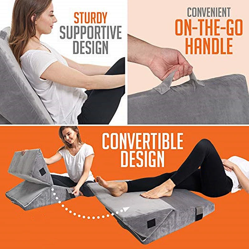 2020 NEW Adjustable Sex Position Wedge Pillow Triangle Pillow Sex for Women Back, Leg, Knee Supporting