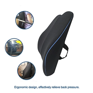 Double Wing Design Adjustable Back Lumbar Support Office Chair Cushion Seat And Booty Posture Wor