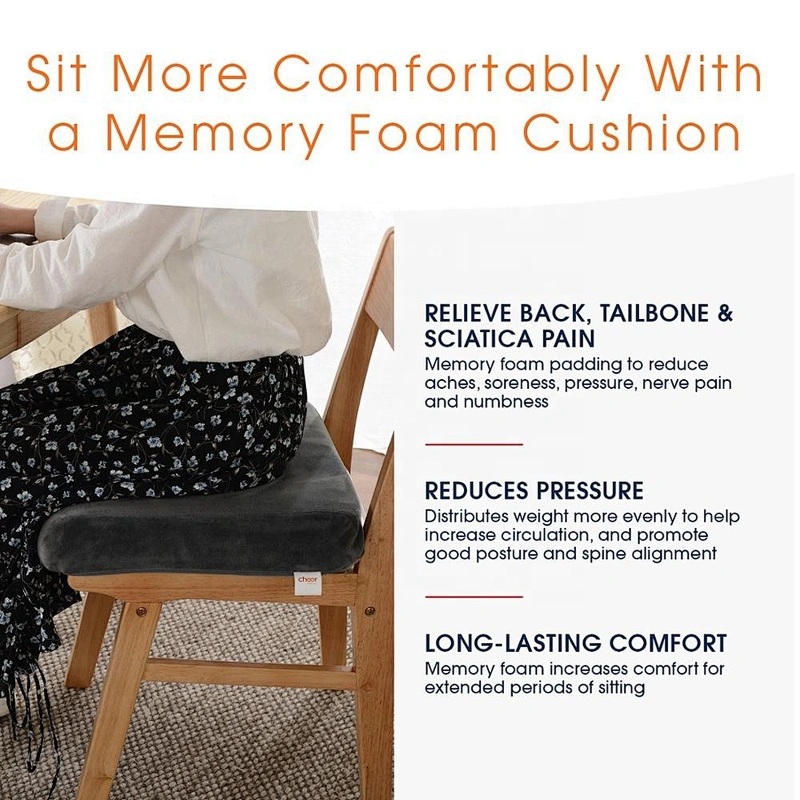 Not Slip TravelMate Extra-Large Memory Foam Seat Cushion
