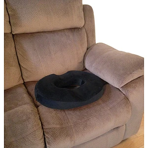 Orthopedic Donut Seat Cushion Pillow Memory Foam: Contoured Luxury Comfort, Pain Relief for Hemorrhoids, Prostate, Pregnancy