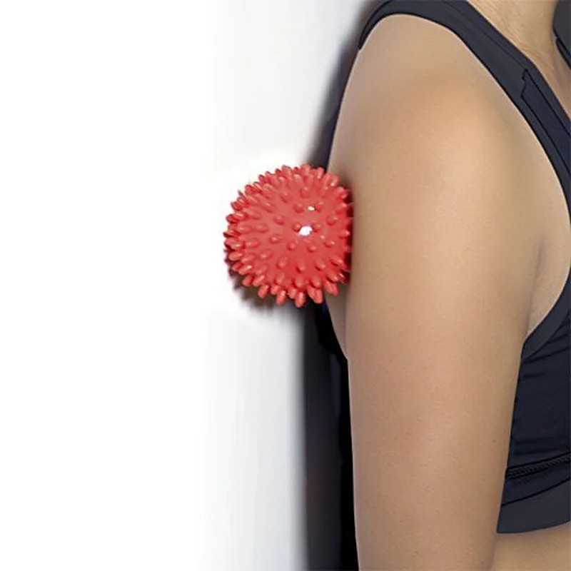 Red Muscles Recovery Spikey Massage Ball,Feet Back Neck Hands Yoga Plantar Fasciitis Muscle Soreness Spiky Body Massager Ball