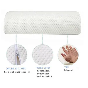Back Pain Relief Half Moon Bolster or Foot Pillow in Providing Best Support for Sleeping on Side or Back