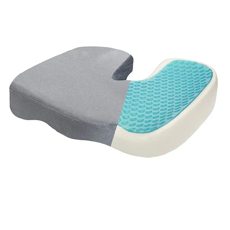 Ventilated Coccyx Tailbone Pain Relief Cool Gel-Enhanced Memory Foam U Seat Cushion