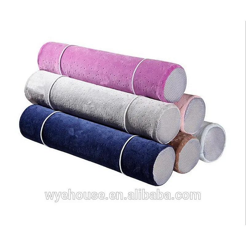 Comfort Memory Foam Neck Roll Pillow Lightweight Round Cervical Support Pillow for Spine and Neck Back Support