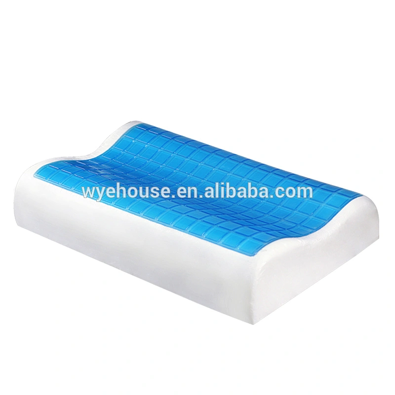 Healthy Environmental Rectangle Wave Shape Memory Foam Bamboo Pillow, Memory Foam Gel Wave Pillow