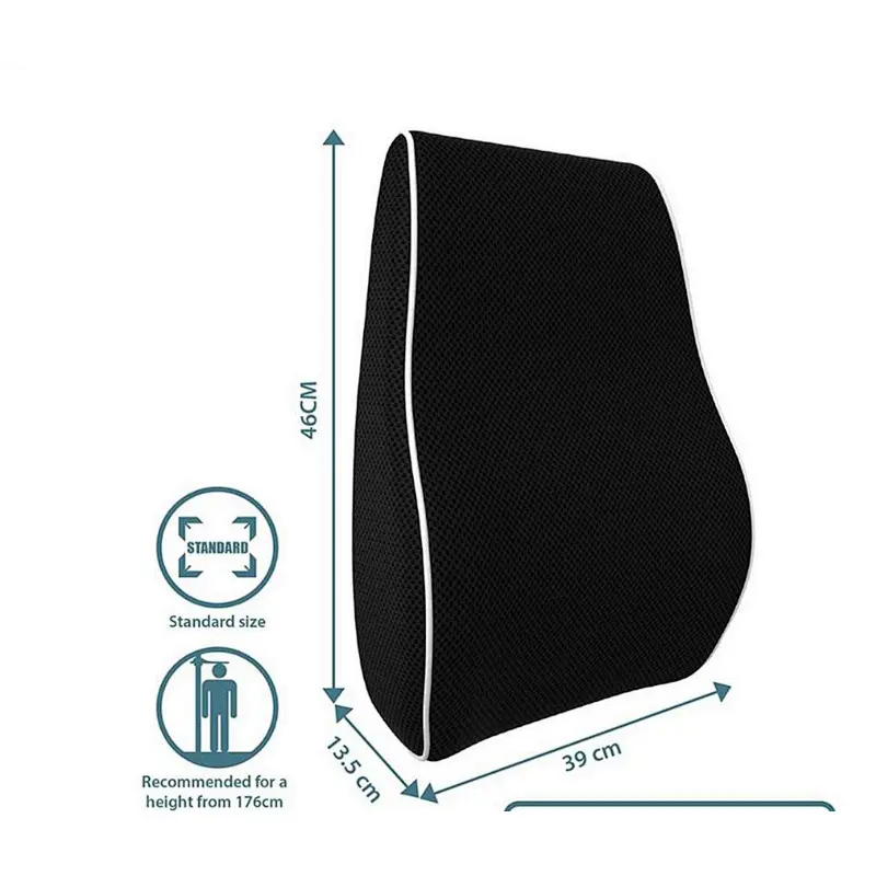 Most Comfort Ergonomic Big Size Memory Foam Car Seat Cushion to make long driving Coccyx, Lumbar, Back pain-free