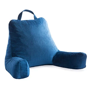 Perfect velvet fabric Shredded Foam Reading Pillow with arms for Relaxing, Gaming, Reading