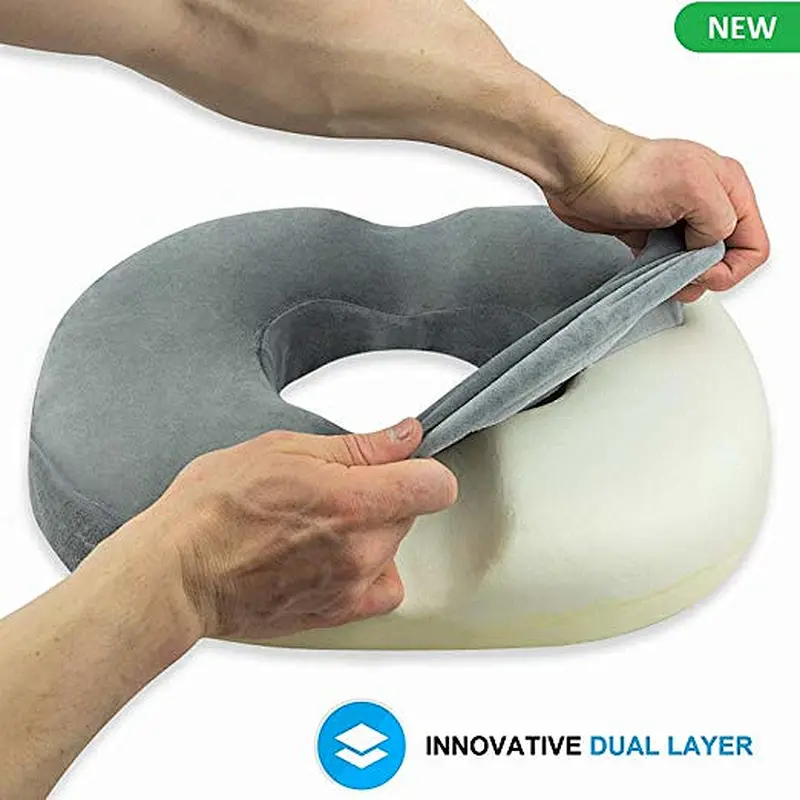 High Quality Ventilated Seat Sores Sciatica Memory Foam Donut Seat Cushion