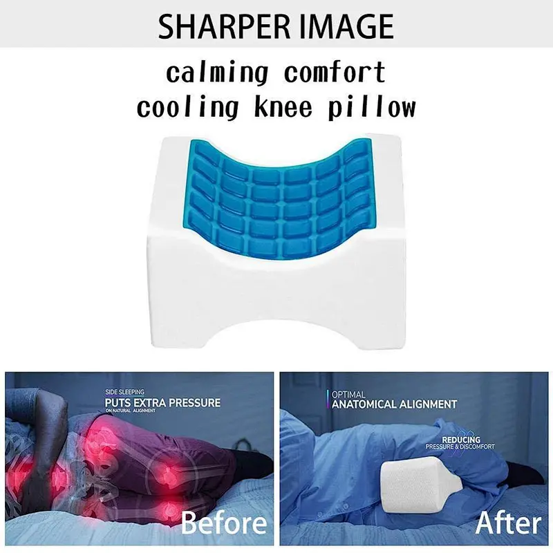 Cooling Orthopedic Knee Support Pillow For Sciatica Relief Knee Wedge Memory Foam Pillow Cushion