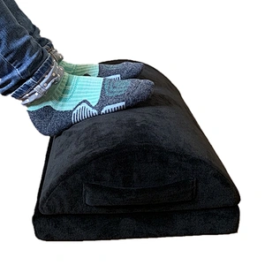 Amazon Hot Sale Memory Foam Knee Support Pillow Half Cylinder Leg foot rest under desk cushion  with 2 Optional Covers