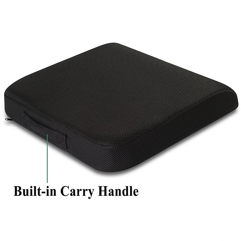 Travel Mate Extra Large Memory Foam Seat Cushion Perfect for Office Chair and Wheelchair Not Slip