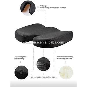 Coccyx Orthopedic Memory Foam Gel Seat Cushion gel enhanced memory foam orthopedic seat cushion shiatsu seat massage cushion