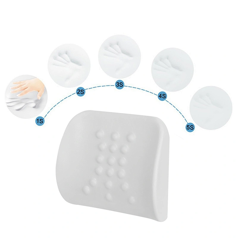 Large Ergonomic Memory Foam Back Car Gel Lumbar Cushion With Massage Support