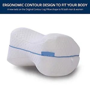 Leg Pillow for Back, Hip, Legs & Knee Support Wedge Leg Pillows for Sleeping (White)