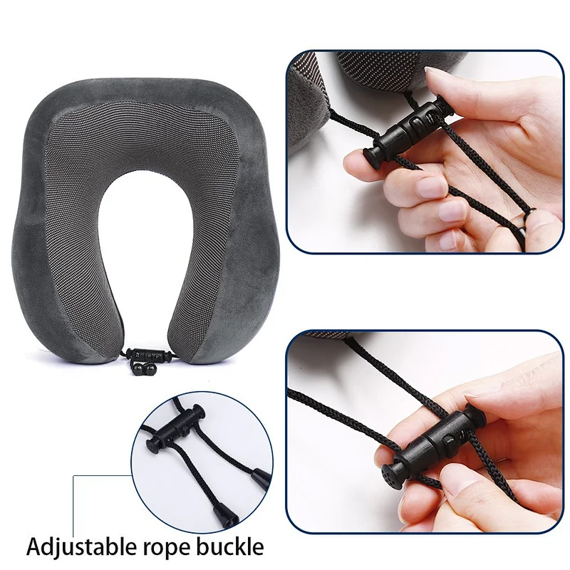 Hot Selling Headrest And Neck Pillow Bed Protector Waterproof Memory Foam Velvet Neck Pillow For Travel