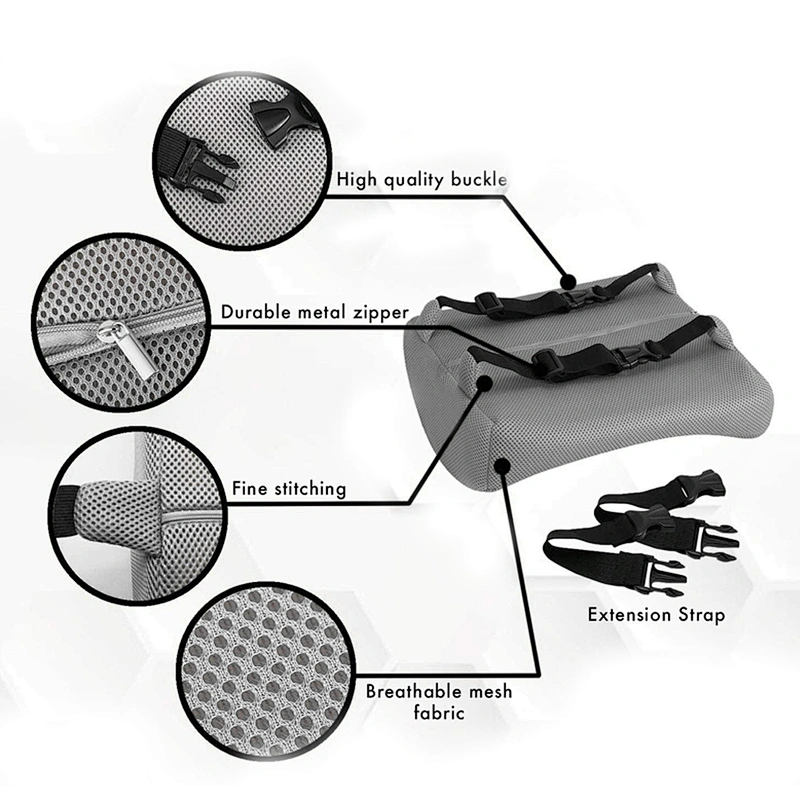 Gel Infused Ventilated memory foam coccyx  seat cushion and lumbar support pillow