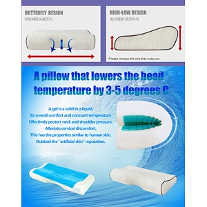 2019 Summer Custom High Density Healthcare Cooling Silicon Memory Foam GEL Pillow, Ergonomic Neck, Back Bedding Pillow