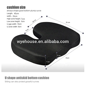 Coccyx Orthopedic Memory Foam Gel Seat Cushion gel enhanced memory foam orthopedic seat cushion shiatsu seat massage cushion