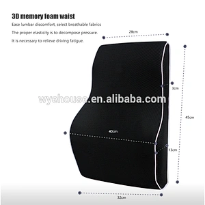 Car Lumbar Support Pillow or Cushion in Ergonomically Design Universal Fit Major Car Seat