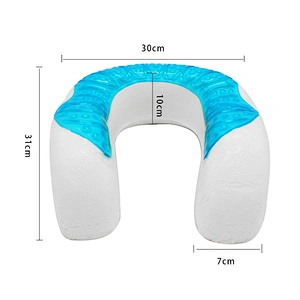 Small Sleeping Neck Hanging Pillow Portable Memory Foam Neck Bolster Pillow Comfortable U Shaped Neck Pillow with cooling gel