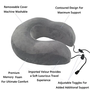 U Shape Memory Form Gel Neck Pillow Comfortable Neck Headrest Gel Pillow Wholesale Factory Neck Support Orthopedic Pillow