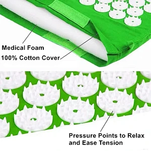 Accupressure mat and pillow set, Massage Cushion Back Neck Foot Acupressure Mat For Body Pain Relief And Muscle Relaxation