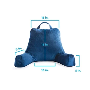 Back Support Velvet Cover Soft PP Cotton Reading Wedge Bed Pillow for Child Women Men