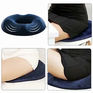 Wholesale Velvet Round Blood Circulation Silicone Memory Foam  Car Drivers Donut Seat Cushion
