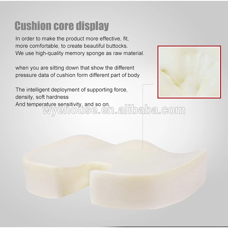 Amazon Hot Sale  Sciatica Back Pain Coccyx Pain & Tailbone Pain Relief Memory Faom U Shape Seat Cushion