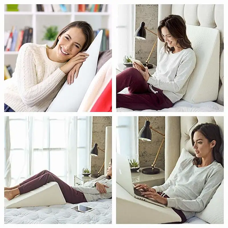 Best Selling 2 Layers Foam Back Rest Remory Foam Big Bed Wedge Pillow for Maternity