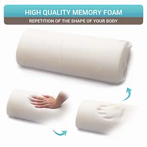 Ergonomic Airplane Office Leg Feet Knee Support Half Moon  Memory Foam Pillow Bolster Foot Rest Cushion For Under Desk