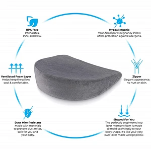 Semi-Circle Wedge Pregnancy Pillow Black And White Striped Sofa Images Floor Pillow Viscoelastic Baby Nursing Pillow